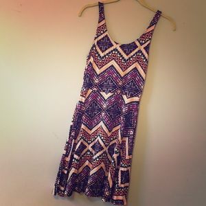 Geo print slip dress